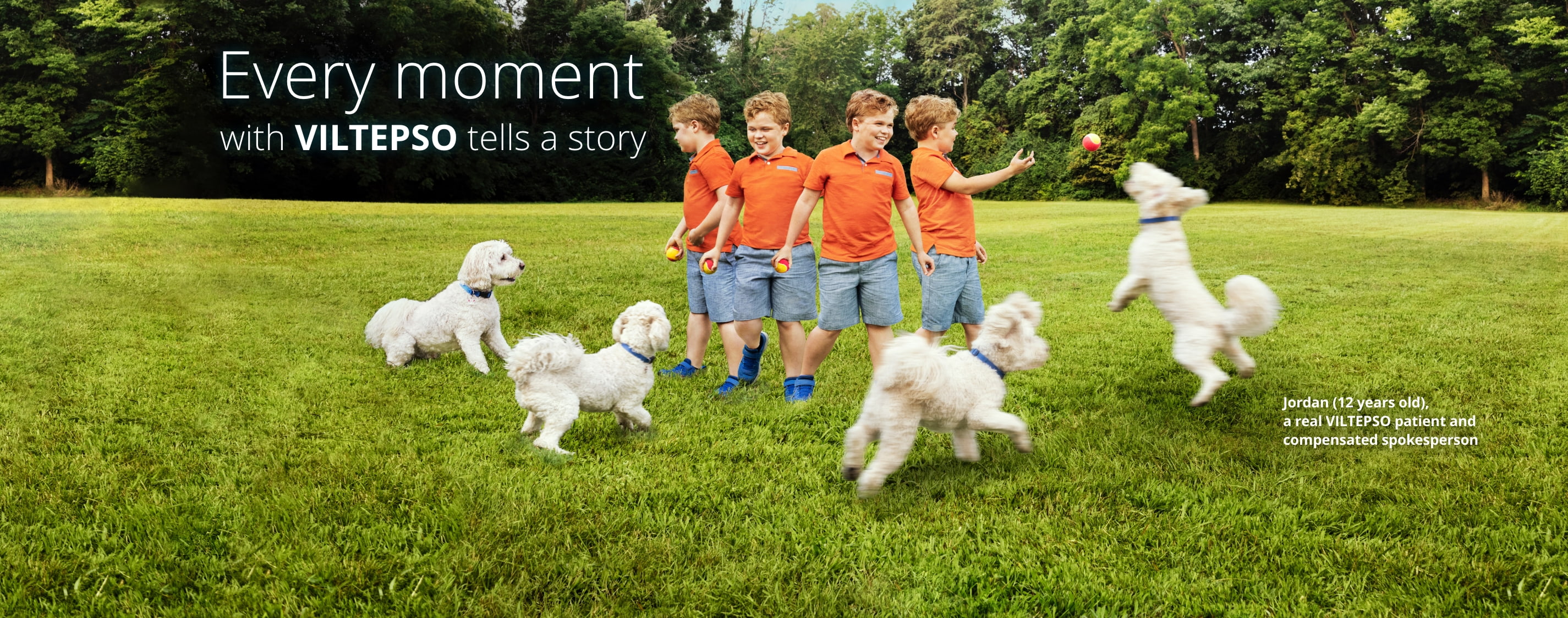 Children playing with their dogs